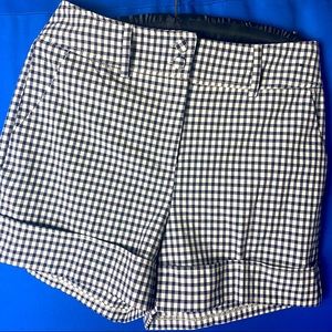 B&W Gingham Shorts, Size 8, 7th Ave by New York & Co